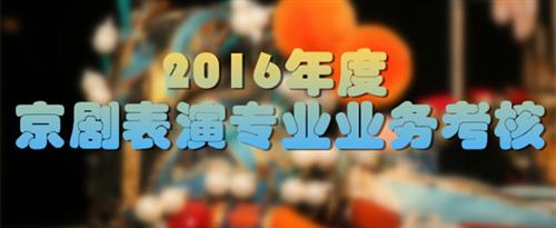 艹美女的逼奶逼国家京剧院2016年度京剧表演专业业务考...